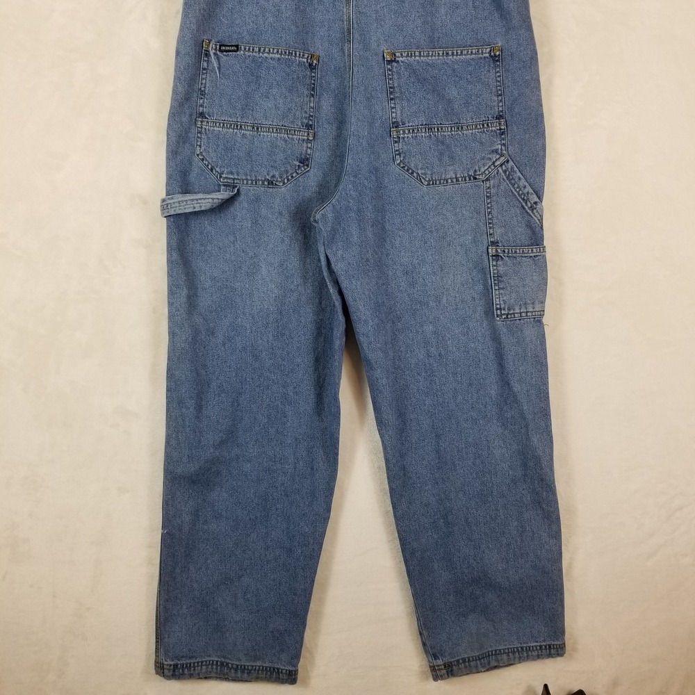 Unionbay Denim Overalls Womens Medium Blue Vintage Carpenter Utility Relaxed Fit - Picture 4 of 10